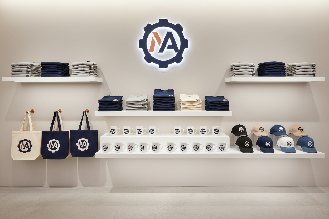 Image of merchandising avec logo